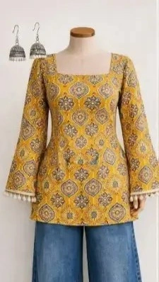 Mustard Short Kurti