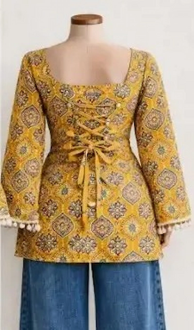 Trending Mustard Short Kurti for Girls - Image 2